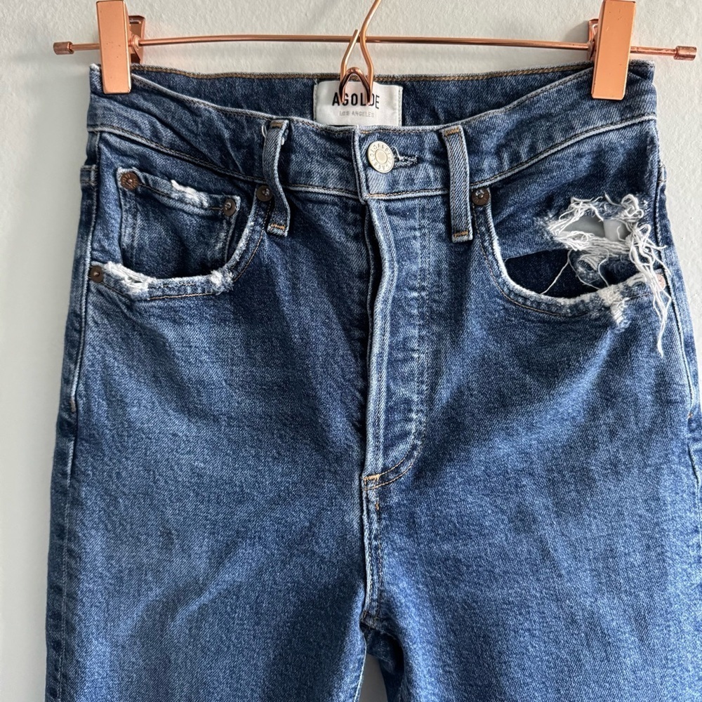 Agolde Riley High Rise Straight Crop in Pastime Size 25 - Picture 2 of 14